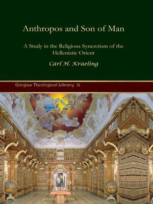 cover image of Anthropos and Son of Man
